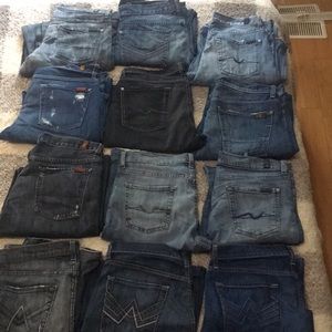 Men’s 7for all mankind relaxed 33”waist w/30”hem